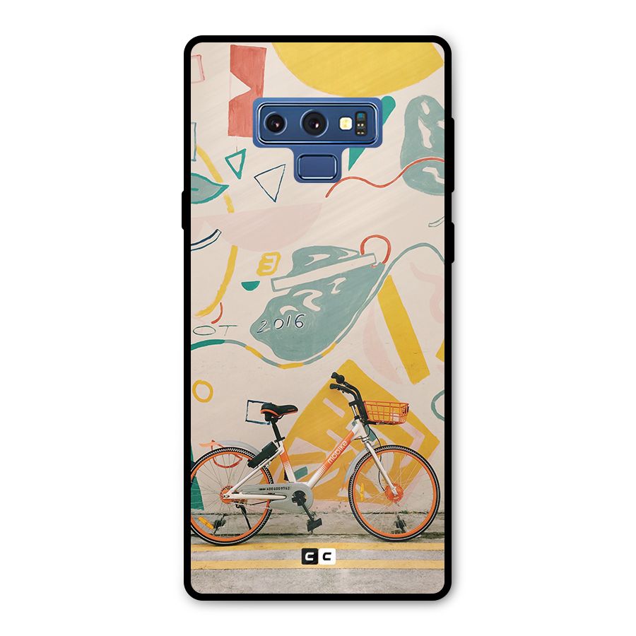 Street Art Bicycle Metal Back Case for Galaxy Note 9