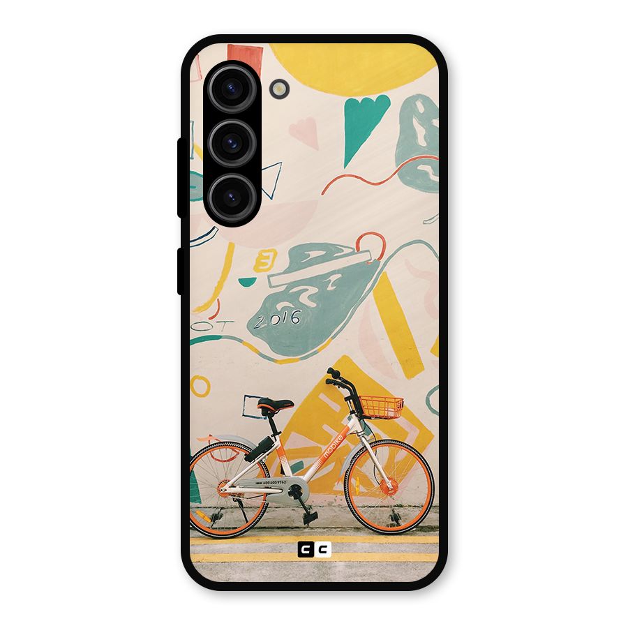 Street Art Bicycle Metal Back Case for Galaxy S23