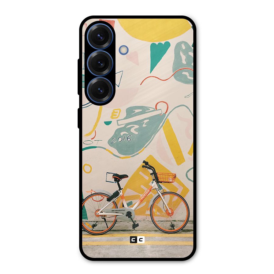 Street Art Bicycle Metal Back Case for Galaxy S25