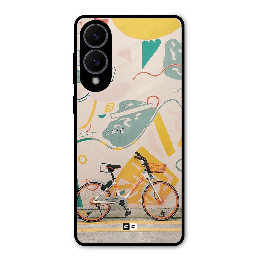 Street Art Bicycle Metal Back Case for Galaxy S25 Edge
