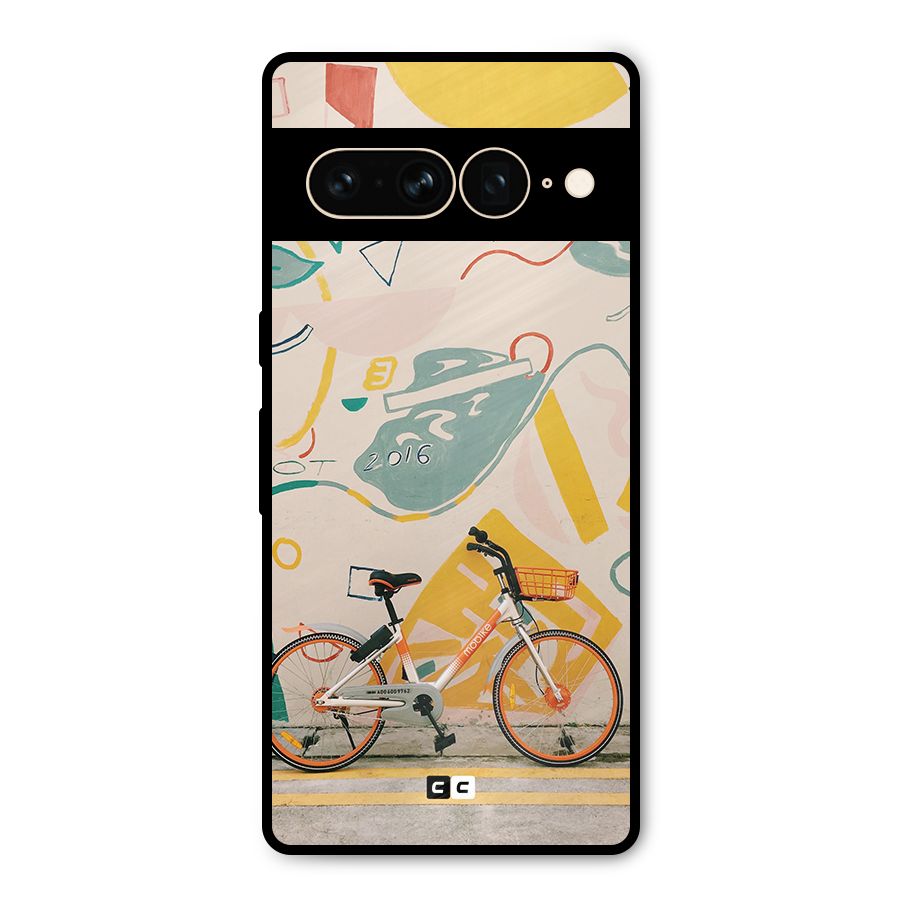 Street Art Bicycle Metal Back Case for Google Pixel 7 Pro