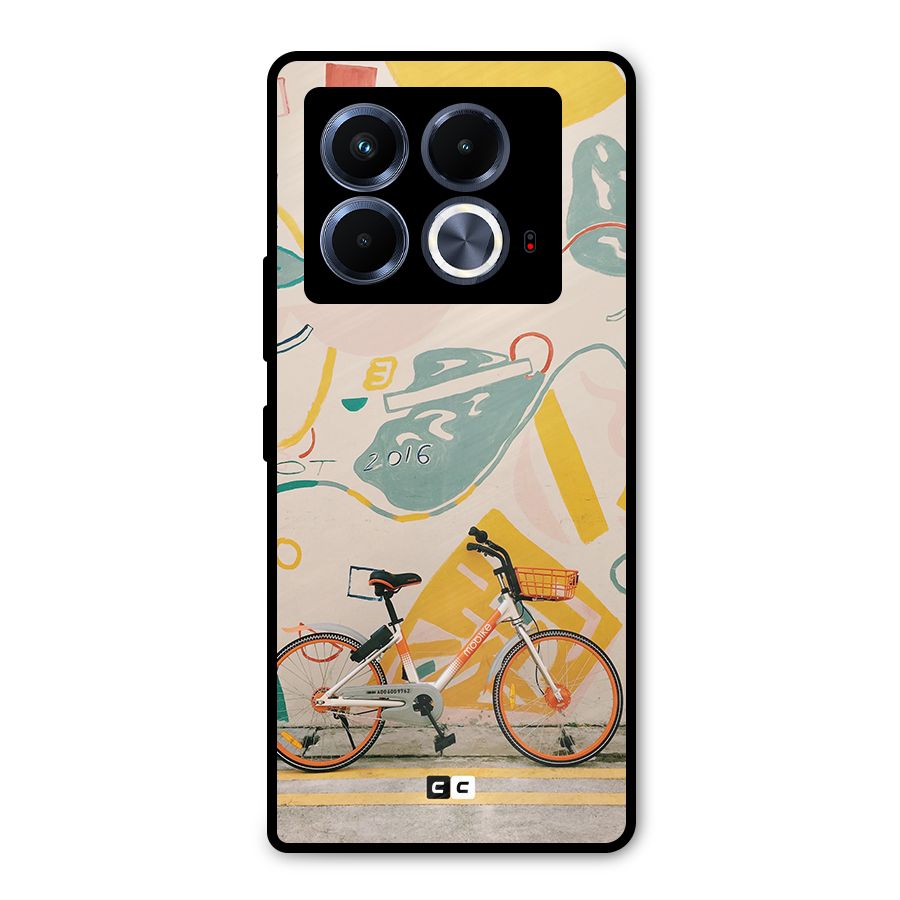 Street Art Bicycle Metal Back Case for Infinix Note 40 5G