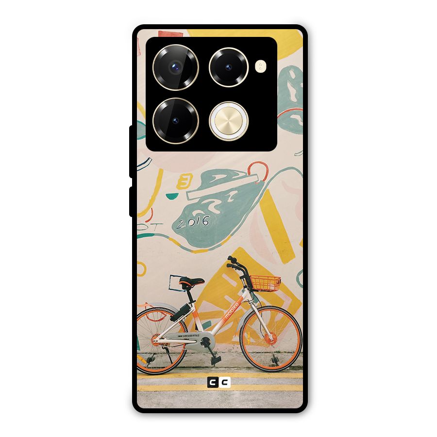Street Art Bicycle Metal Back Case for Infinix Note 40 Pro Plus