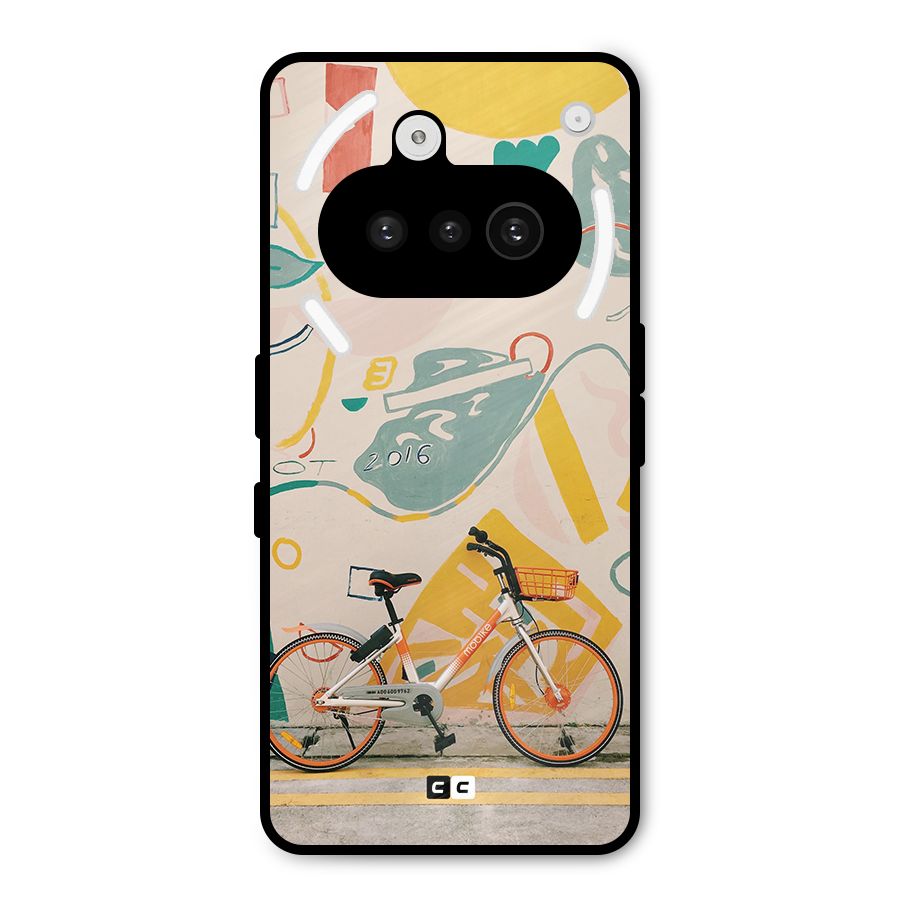 Street Art Bicycle Metal Back Case for Nothing Phone 3a