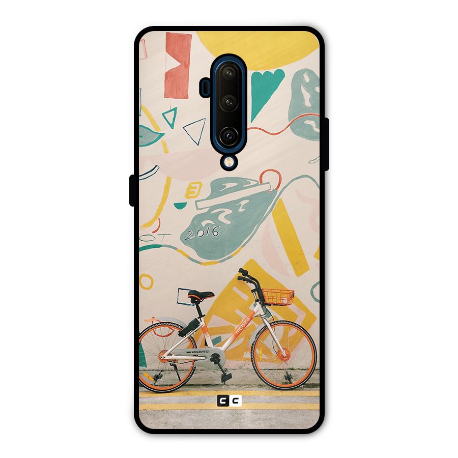 Street Art Bicycle Metal Back Case for OnePlus 7T Pro