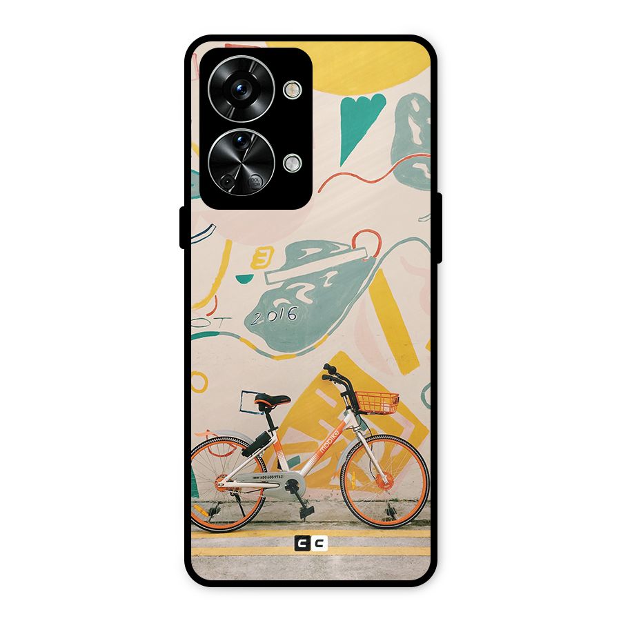 Street Art Bicycle Metal Back Case for OnePlus Nord 2T