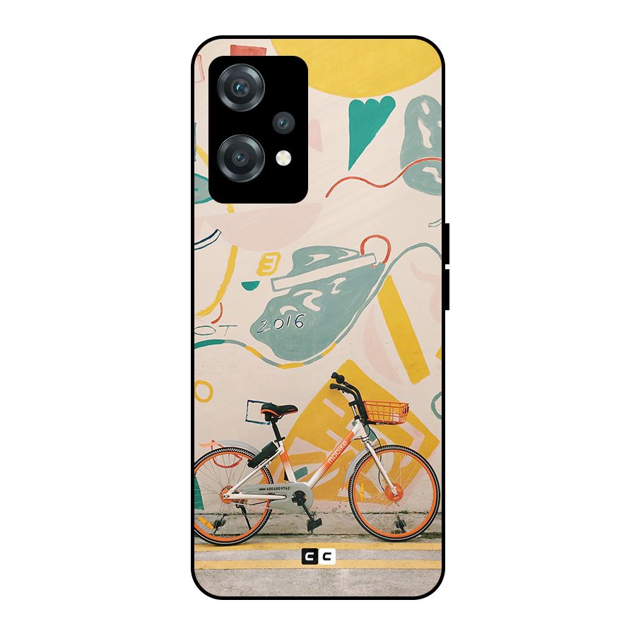 Street Art Bicycle Metal Back Case for OnePlus Nord CE 2 Lite 5G