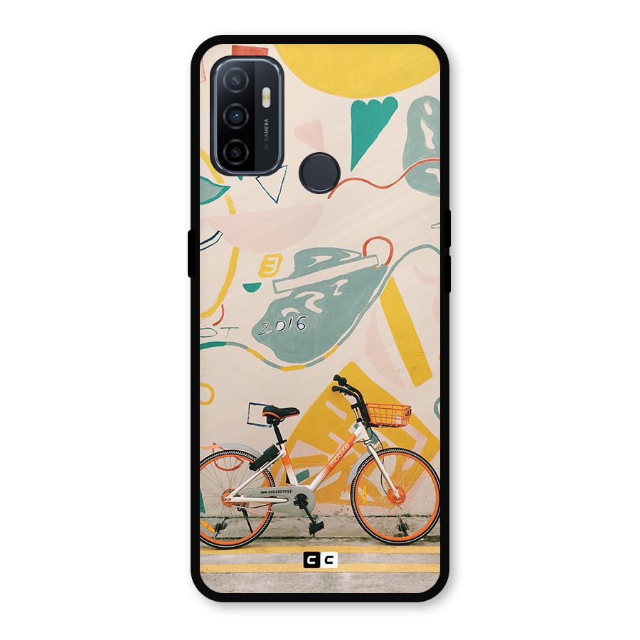 Street Art Bicycle Metal Back Case for Oppo A53