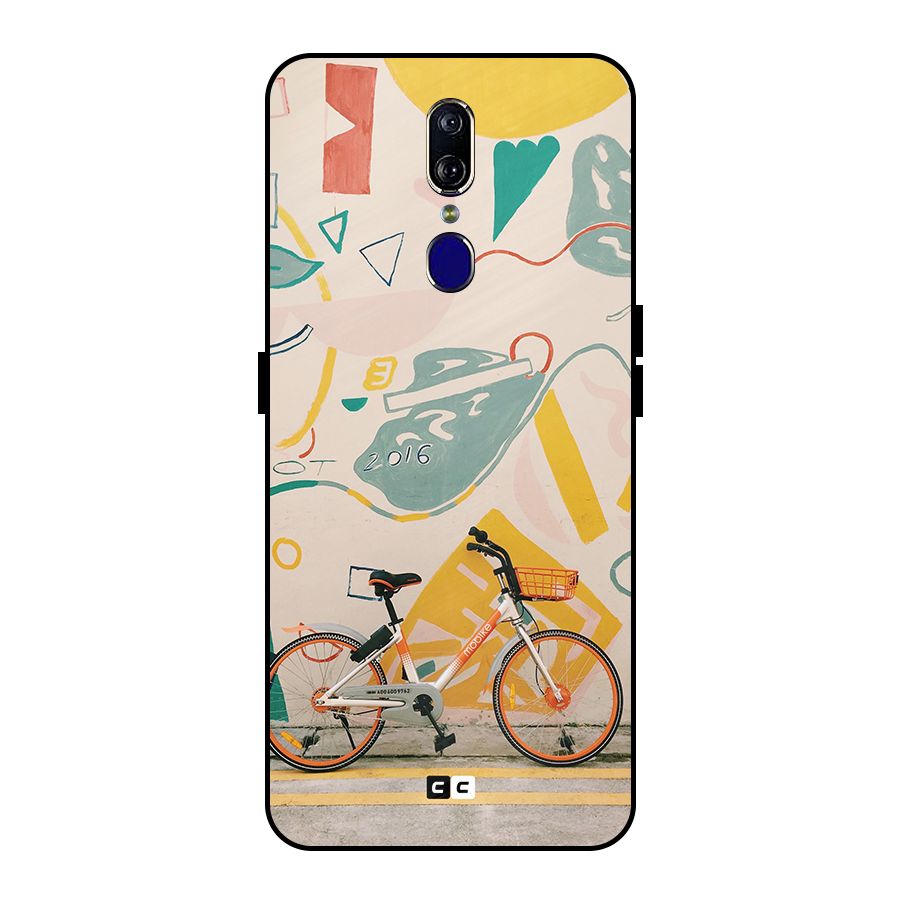 Street Art Bicycle Metal Back Case for Oppo F11