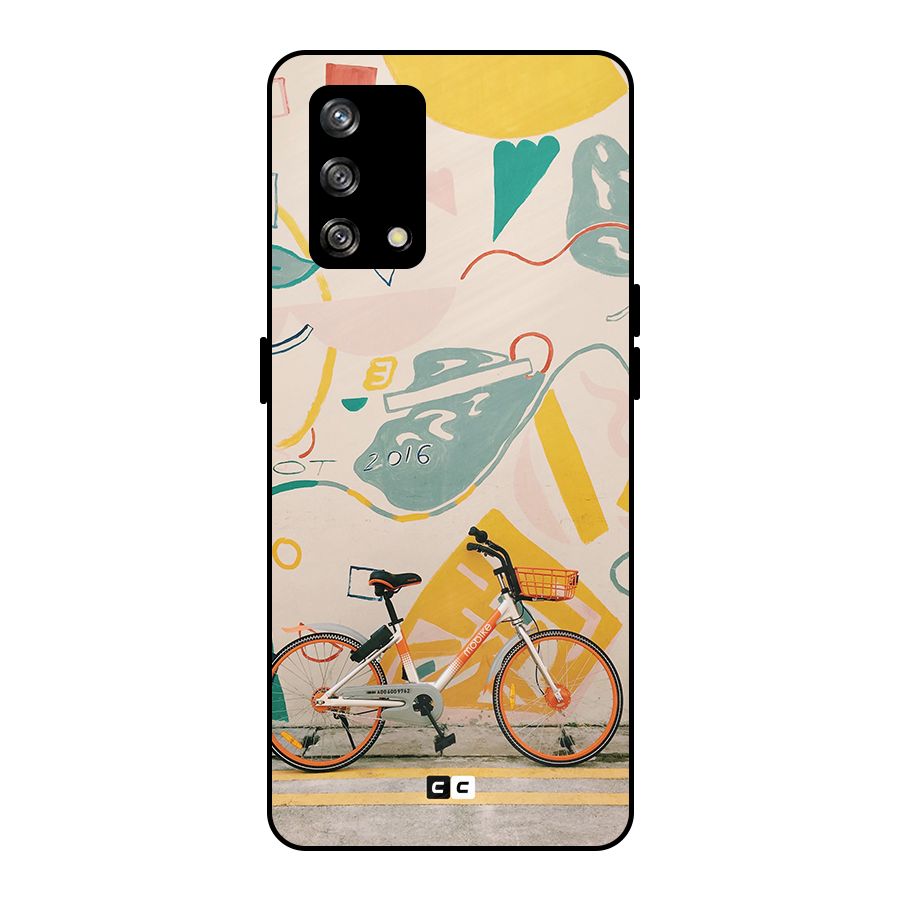 Street Art Bicycle Metal Back Case for Oppo F19s