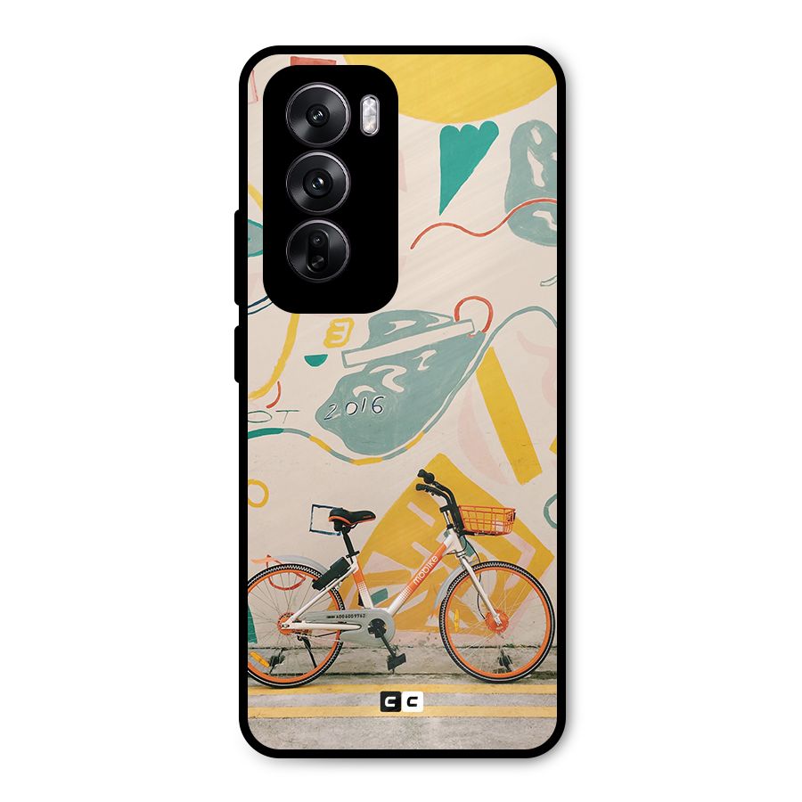 Street Art Bicycle Metal Back Case for Oppo Reno12