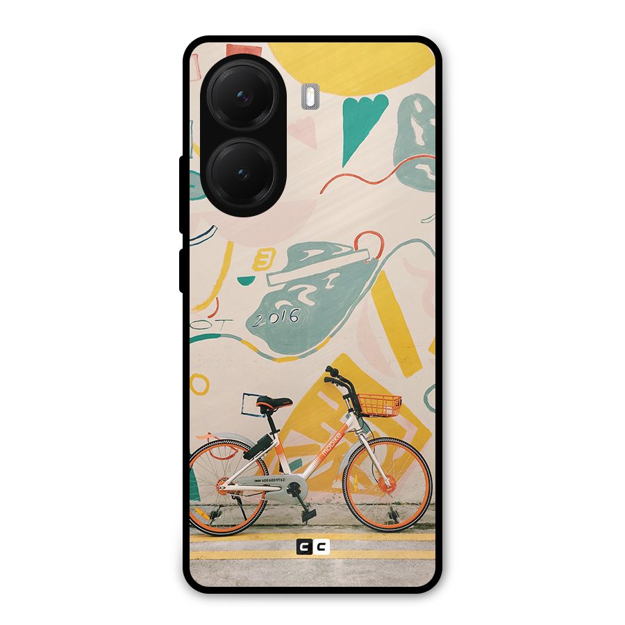 Street Art Bicycle Metal Back Case for Poco X7 Pro