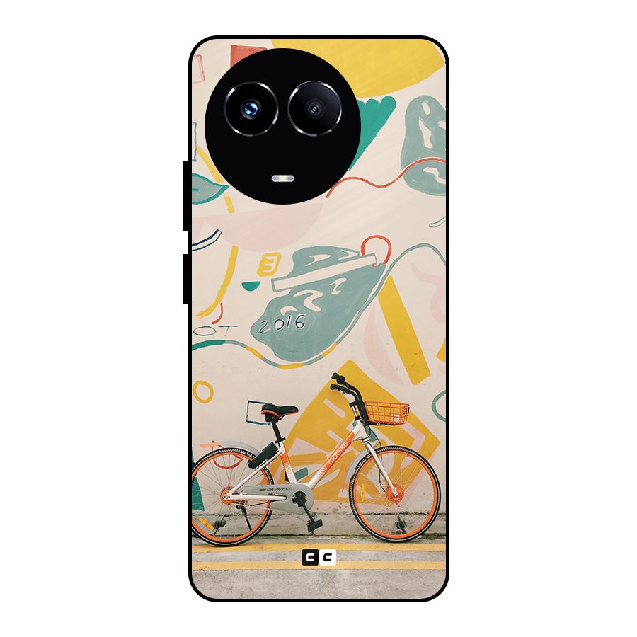 Street Art Bicycle Metal Back Case for Realme 11 5G