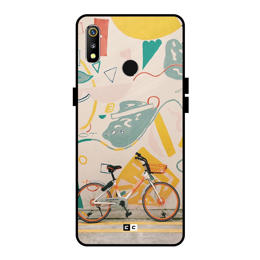 Street Art Bicycle Metal Back Case for Realme 3i