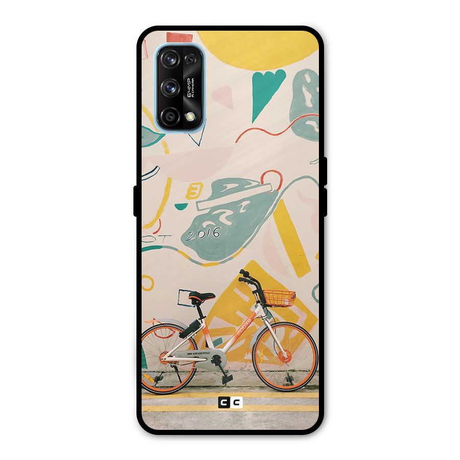 Street Art Bicycle Metal Back Case for Realme 7 Pro