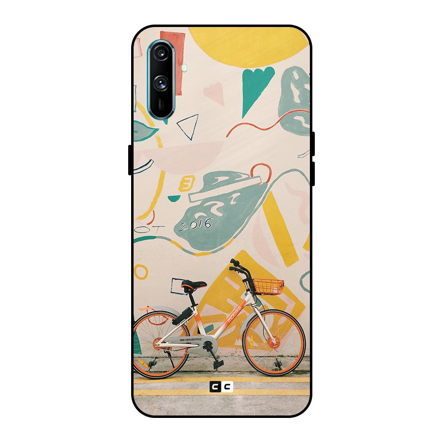 Street Art Bicycle Metal Back Case for Realme C3