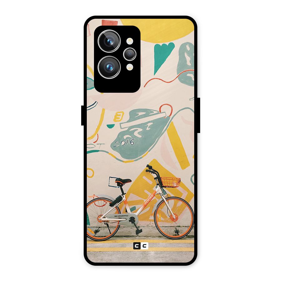 Street Art Bicycle Metal Back Case for Realme GT2 Pro
