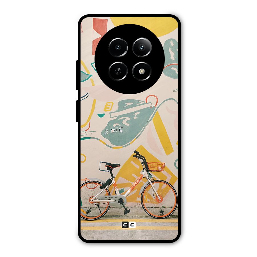 Street Art Bicycle Metal Back Case for Realme Narzo 70x 5G