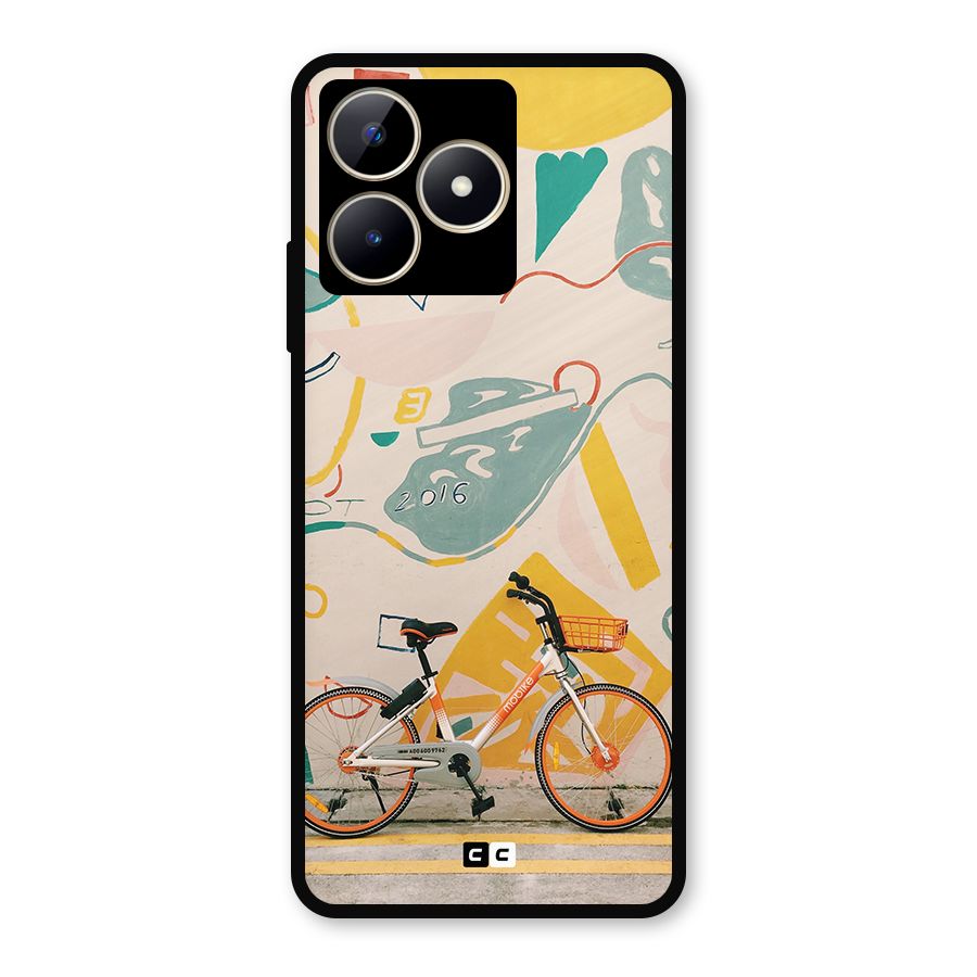 Street Art Bicycle Metal Back Case for Realme Narzo N53