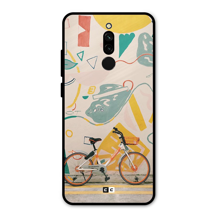 Street Art Bicycle Metal Back Case for Redmi 8