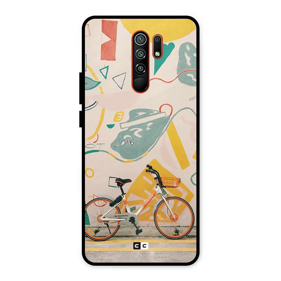 Street Art Bicycle Metal Back Case for Redmi 9 Prime
