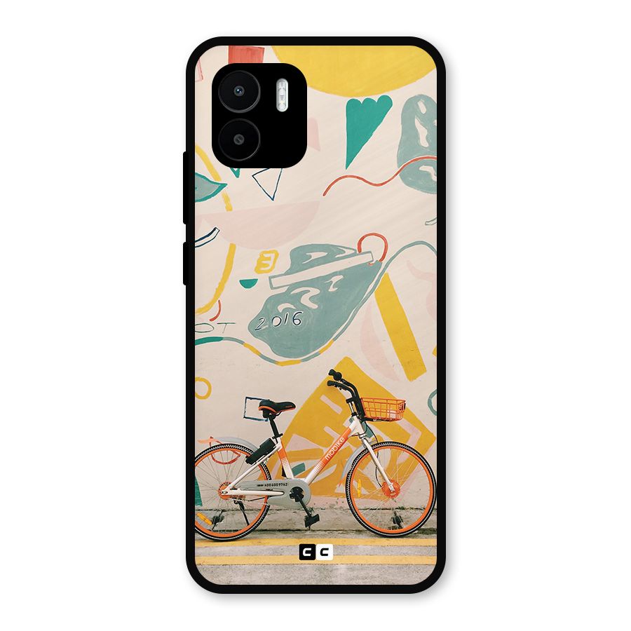 Street Art Bicycle Metal Back Case for Redmi A1