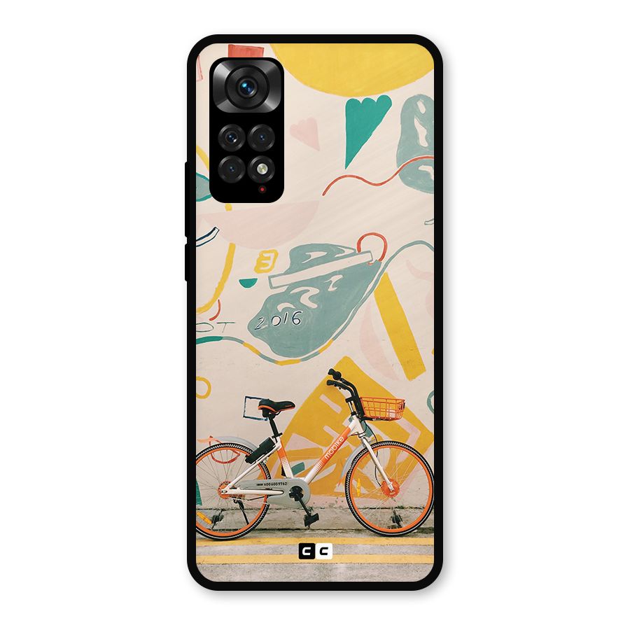 Street Art Bicycle Metal Back Case for Redmi Note 11s