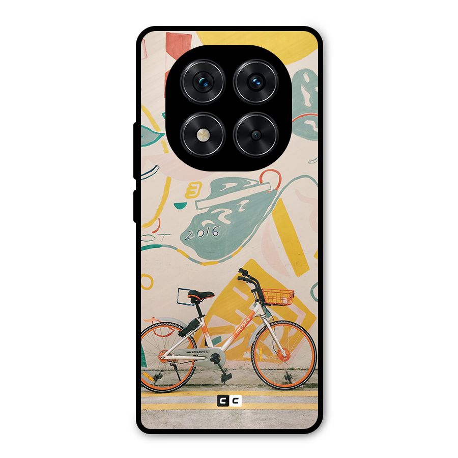 Street Art Bicycle Metal Back Case for Redmi Note 14 Pro 5G