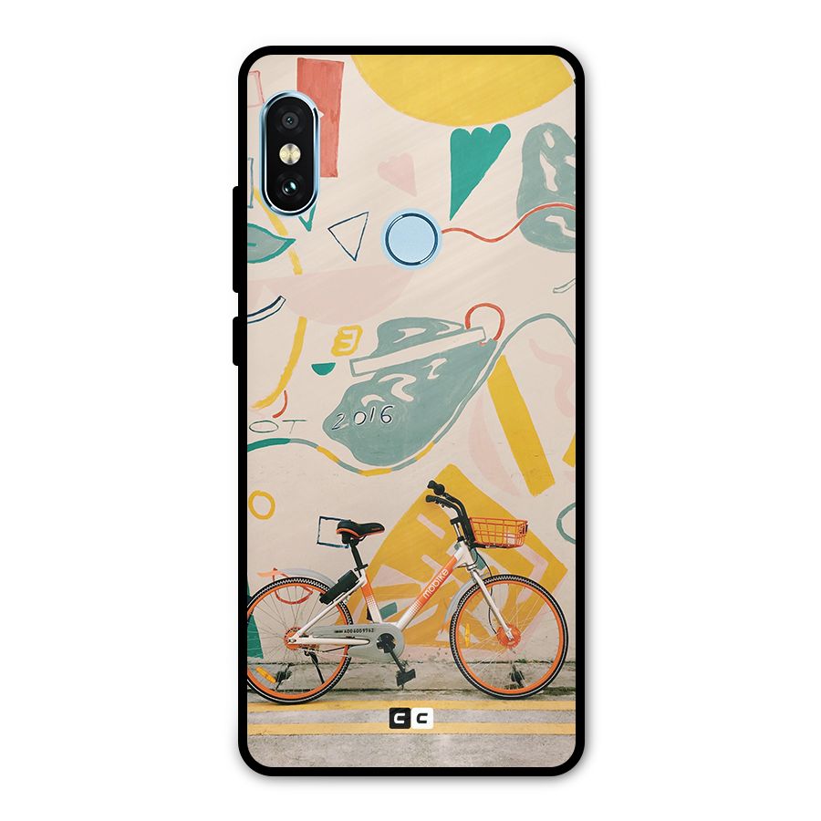 Street Art Bicycle Metal Back Case for Redmi Note 5 Pro