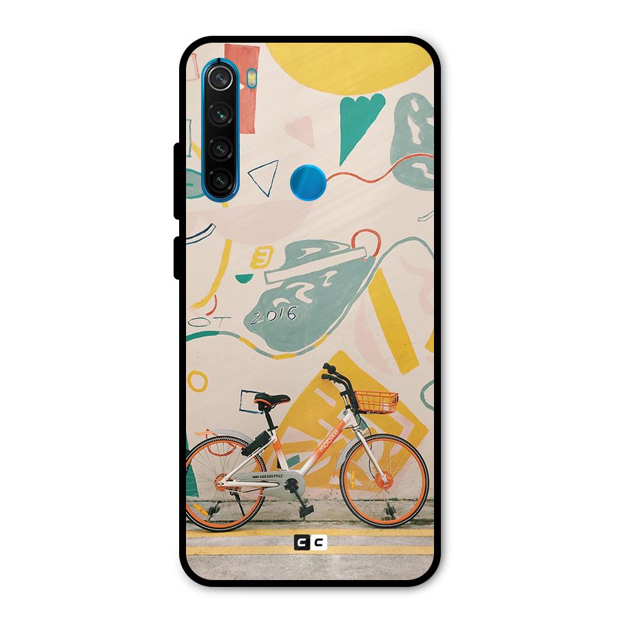 Street Art Bicycle Metal Back Case for Redmi Note 8