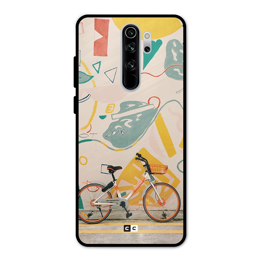 Street Art Bicycle Metal Back Case for Redmi Note 8 Pro
