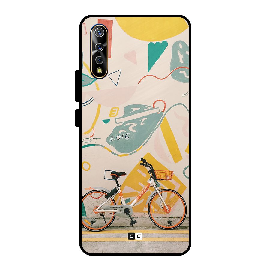 Street Art Bicycle Metal Back Case for Vivo S1
