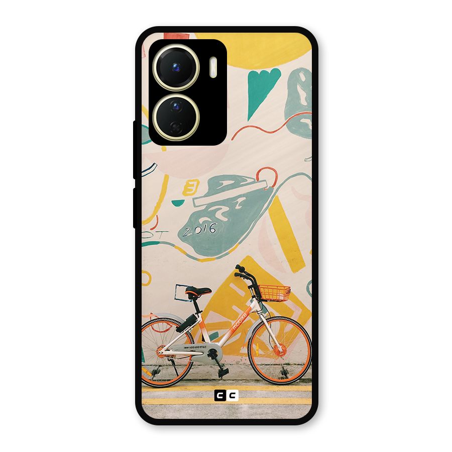 Street Art Bicycle Metal Back Case for Vivo T2x