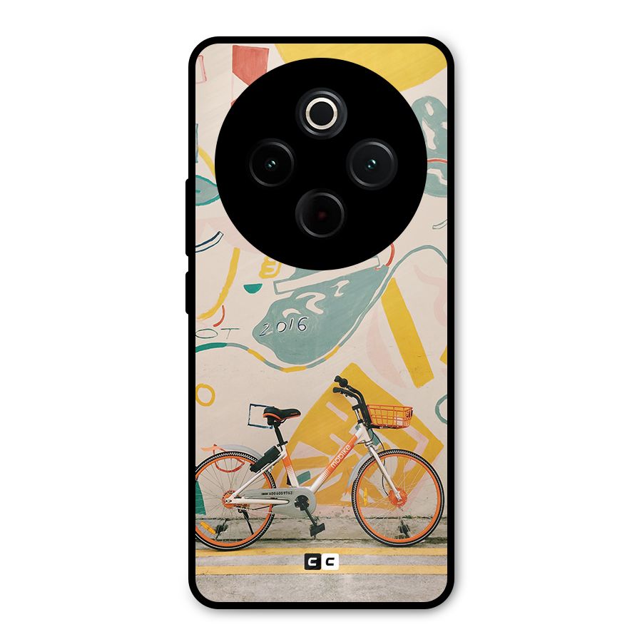Street Art Bicycle Metal Back Case for Vivo T4