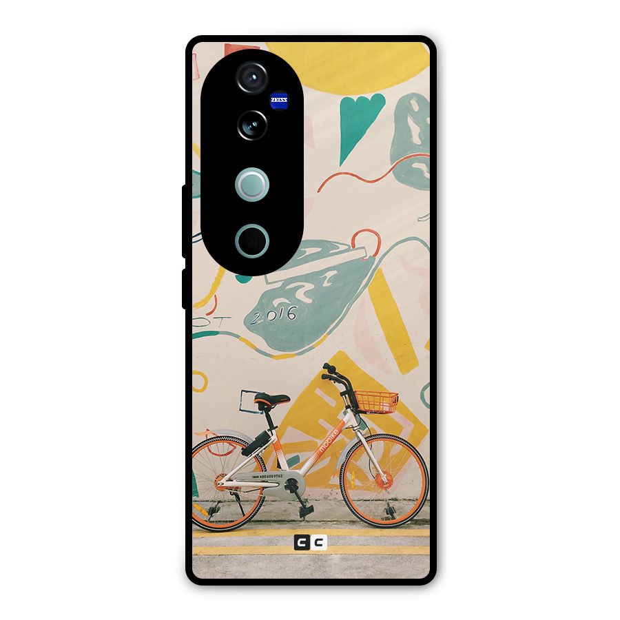 Street Art Bicycle Metal Back Case for Vivo V40