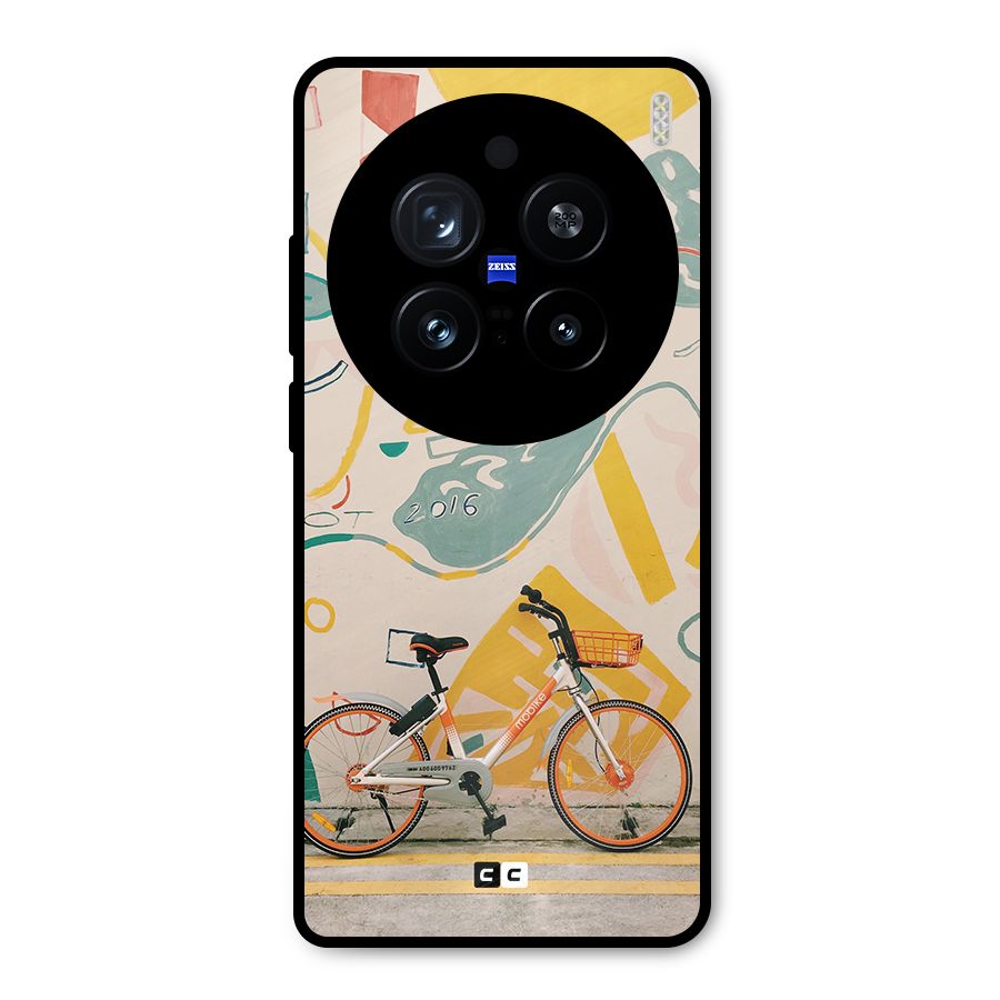 Street Art Bicycle Metal Back Case for Vivo X200 Pro