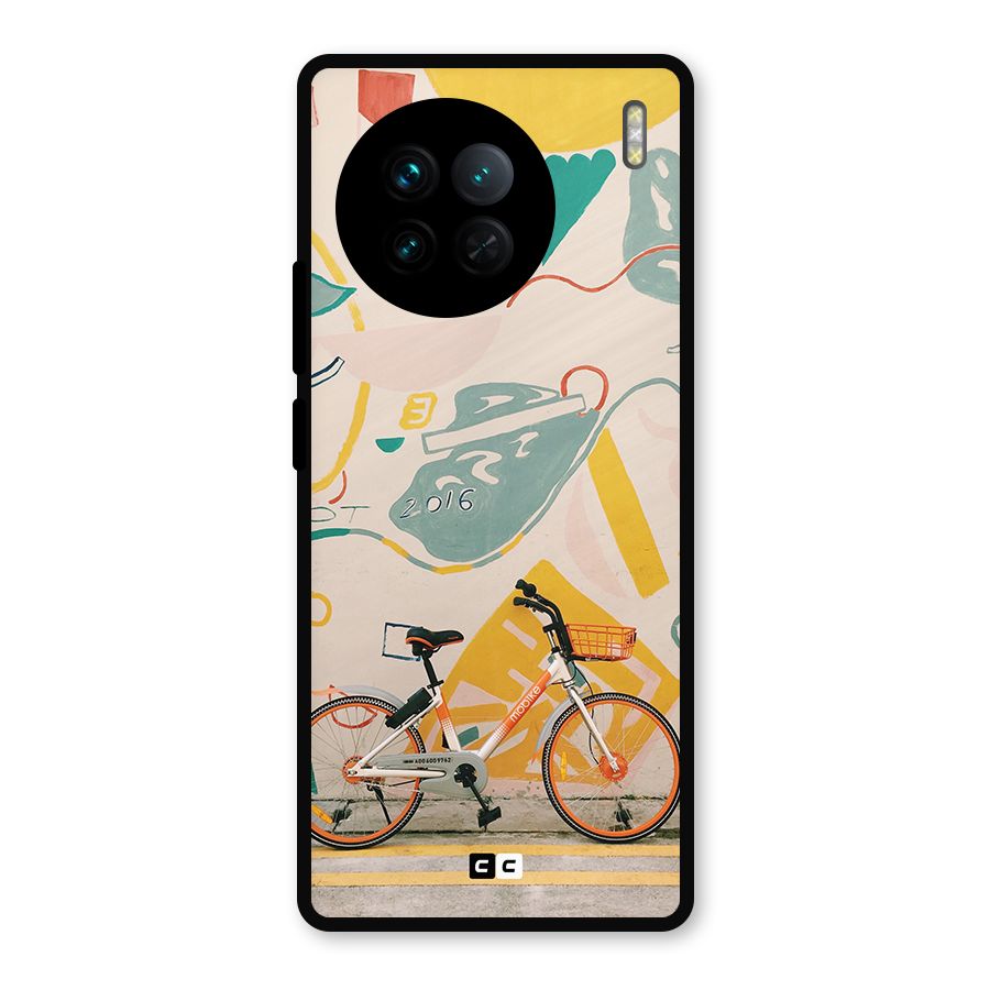 Street Art Bicycle Metal Back Case for Vivo X90