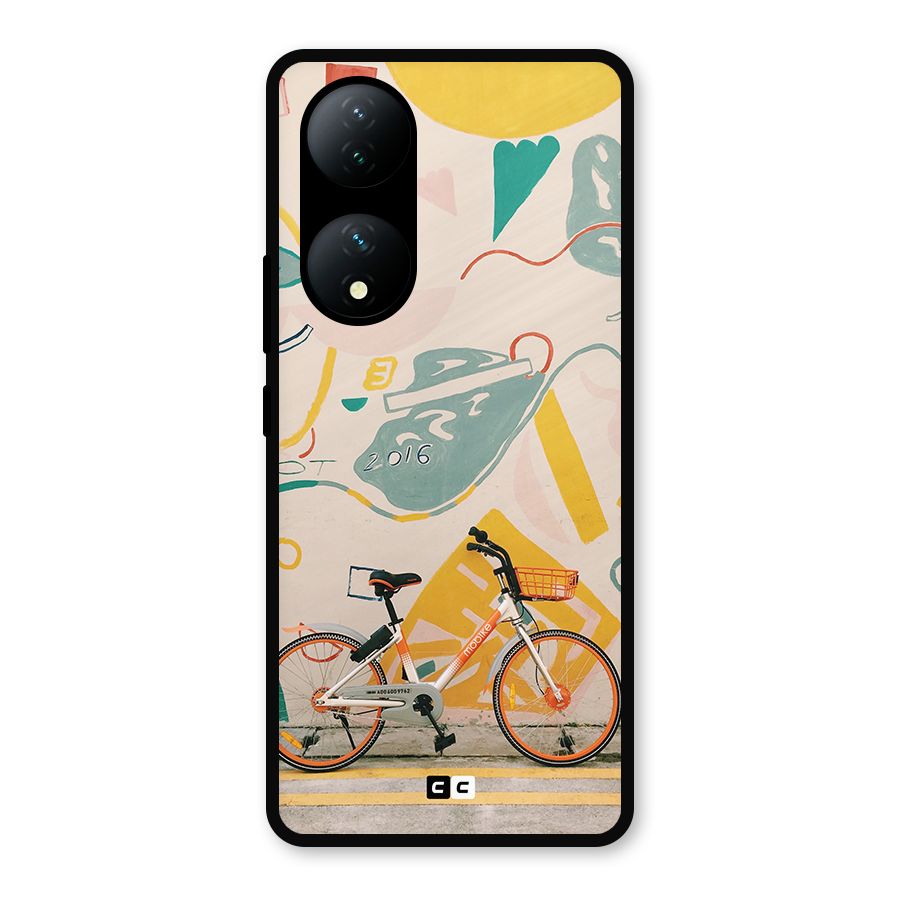 Street Art Bicycle Metal Back Case for Vivo Y100a