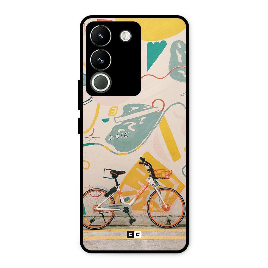 Street Art Bicycle Metal Back Case for Vivo Y200