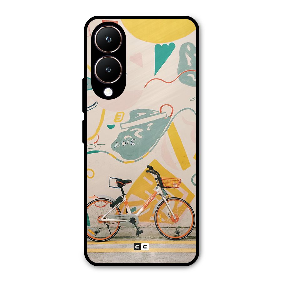 Street Art Bicycle Metal Back Case for Vivo Y28