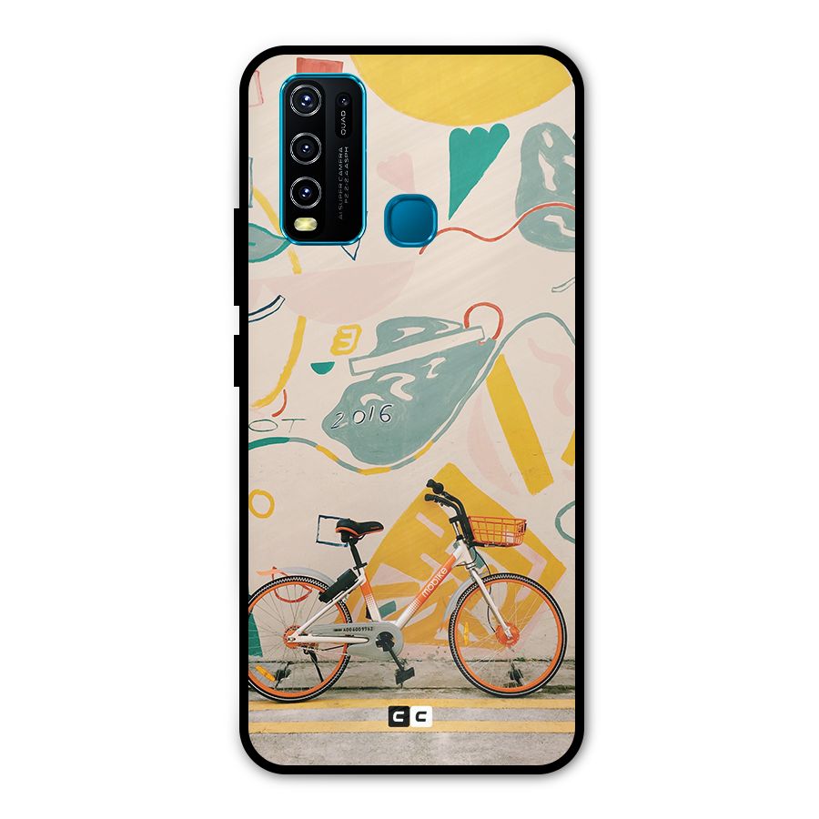 Street Art Bicycle Metal Back Case for Vivo Y30