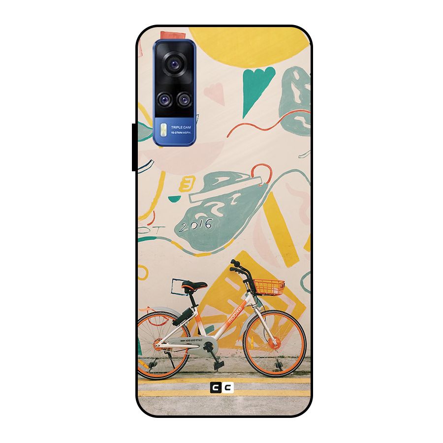 Street Art Bicycle Metal Back Case for Vivo Y51