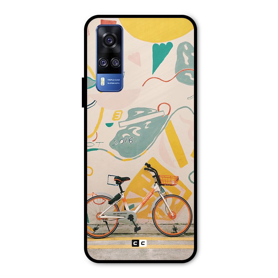 Street Art Bicycle Metal Back Case for Vivo Y51A