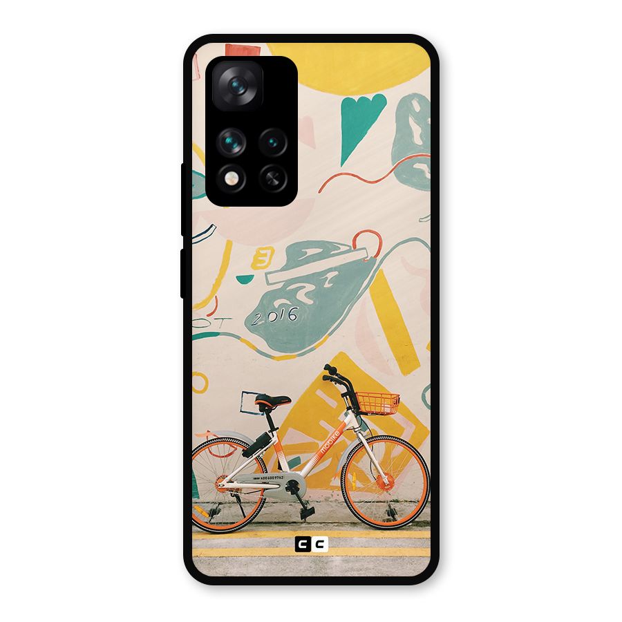 Street Art Bicycle Metal Back Case for Xiaomi 11i Hypercharge 5G