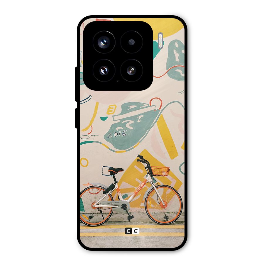 Street Art Bicycle Metal Back Case for Xiaomi 15
