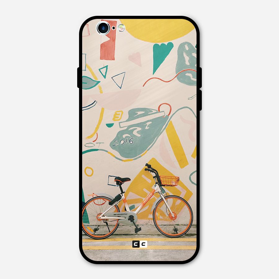 Street Art Bicycle Metal Back Case for iPhone 6 6s