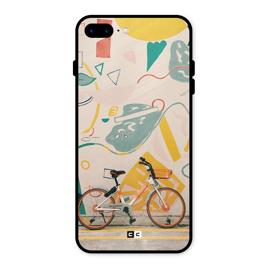 Street Art Bicycle Metal Back Case for iPhone 8 Plus