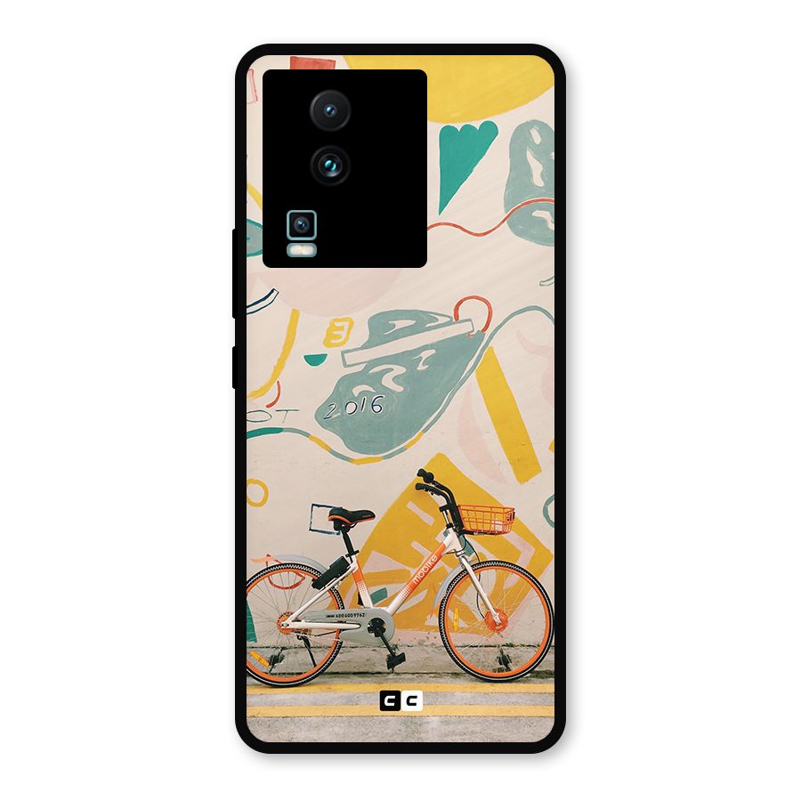 Street Art Bicycle Metal Back Case for iQOO Neo 7