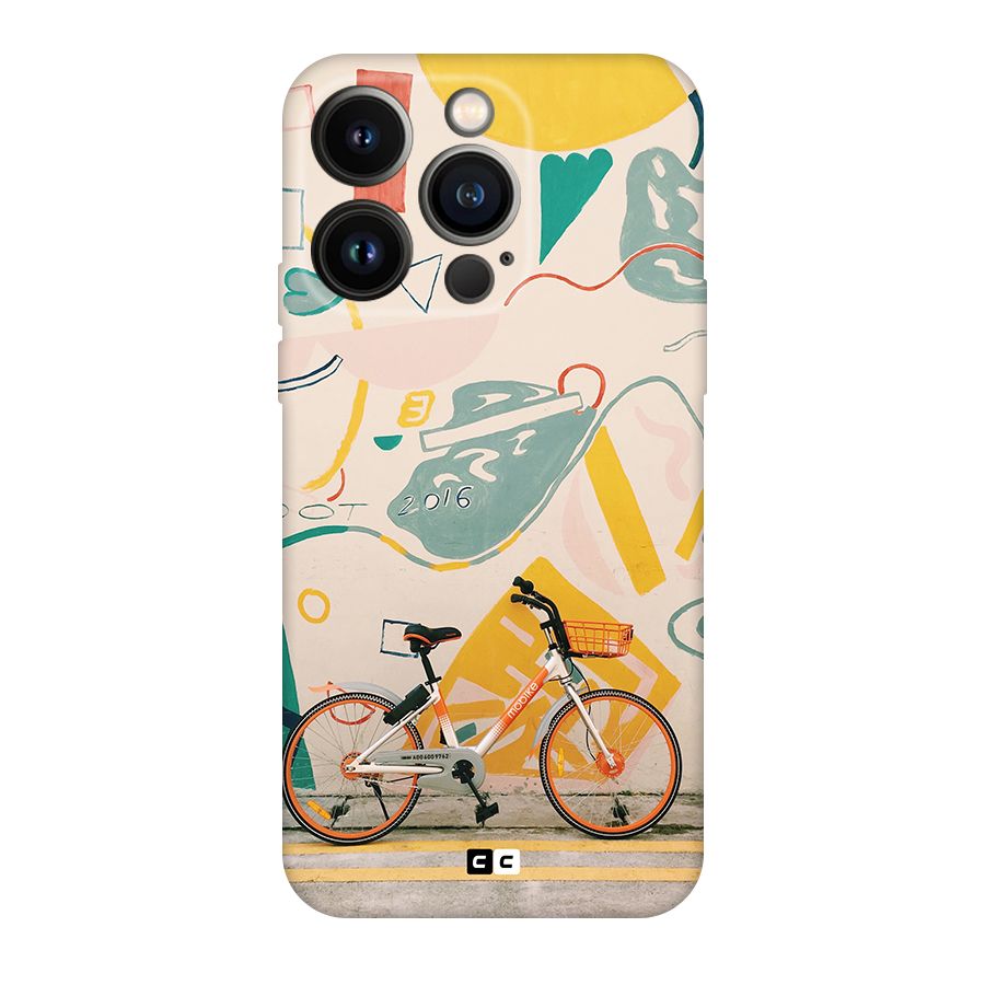 Street Art Bicycle Original Polycarbonate Back Case for iPhone 14 Pro