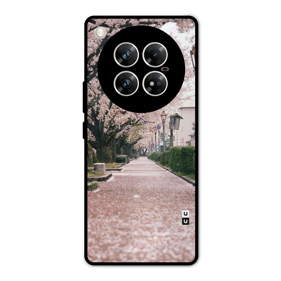 Street In Pink Flowers Metal Back Case for Infinix Zero 40 5G